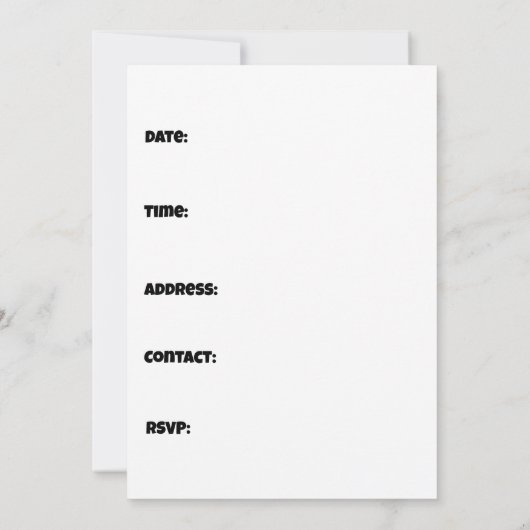 POOP party grappig schattig meisjes jongens verjaa Kaart (Achterkant)