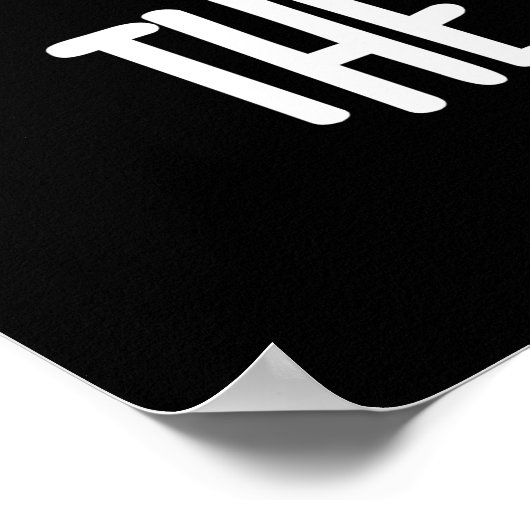 Poop Puns Ze Da Bomb Funny Poo Pun Dark BG Poster (Hoek)