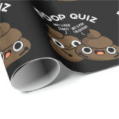 Poop Quiz Funny Poo Pun Dark BG Cadeaupapier (Rol Hoek)