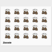 Poop Quiz Funny Poo Pun Ronde Sticker (Vel)