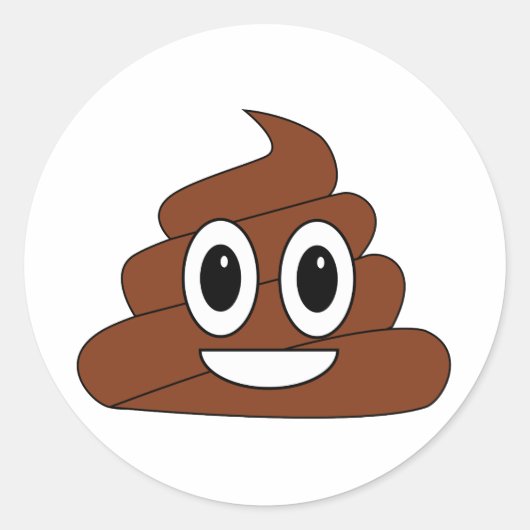 Poop Ronde Sticker (Voorkant)