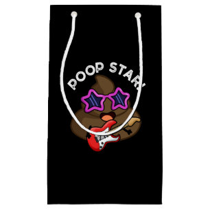 Poop Star Funny Pop Star Pun Dark BG Klein Cadeauzakje