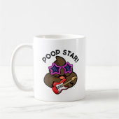 Poop Star Funny Pop Star Pun Koffiemok (Links)