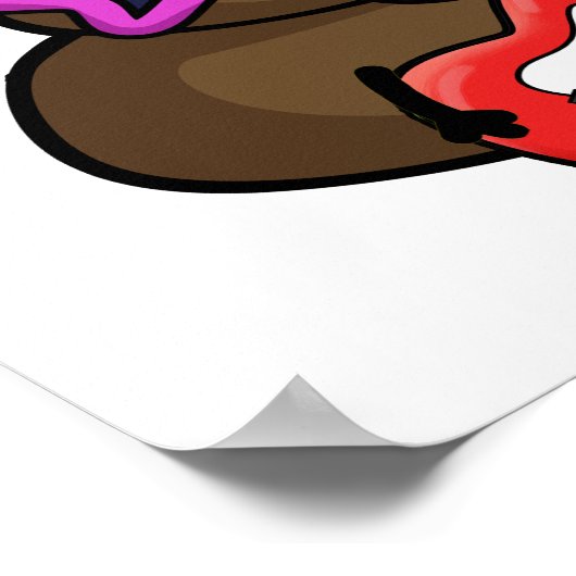 Poop Star Funny Pop Star Pun Poster (Hoek)