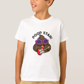 Poop Star Funny Pop Star Pun T-shirt (Voorkant)