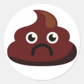 Poop stickers 1 : sad (Voorkant)
