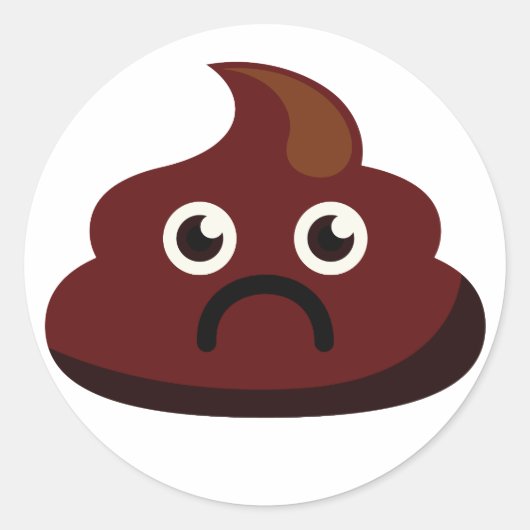 Poop stickers 1 : sad (Voorkant)