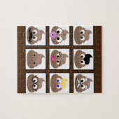 Poop Veel gezichten Brown Legpuzzel (Horizontaal)