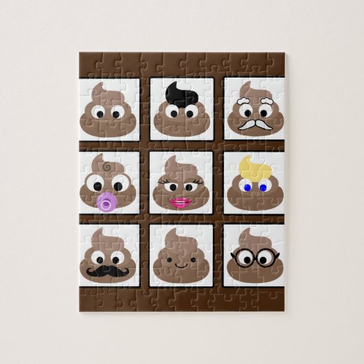 Poop Veel gezichten Brown Legpuzzel (Verticaal)