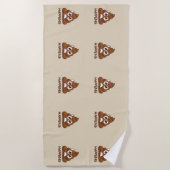 Poop vindt emoji (bruin) strand/keukenhanddoek strandlaken (Voorkant)