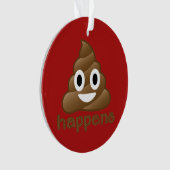 Poop vindt kerstversiering plaats ornament (voorkant)