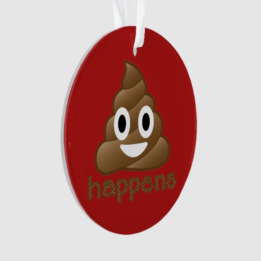 Poop vindt kerstversiering plaats ornament (voorkant)