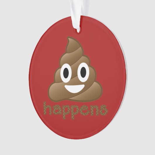Poop vindt kerstversiering plaats ornament (voorkant)