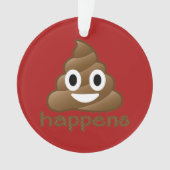 Poop vindt kerstversiering plaats ornament (voorkant)