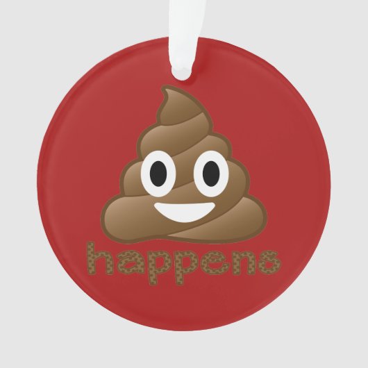 Poop vindt kerstversiering plaats ornament (voorkant)