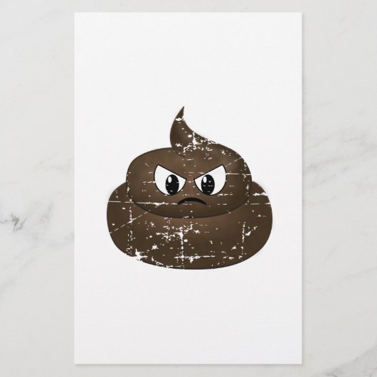 Poop voor de Cartoon van de benedenverdieping Briefpapier (Voorkant)
