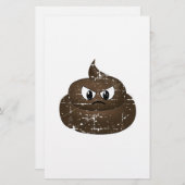Poop voor de Cartoon van de benedenverdieping Briefpapier (Voorkant / Achterkant)