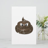 Poop voor de Cartoon van de benedenverdieping Briefpapier (Staand voorkant)