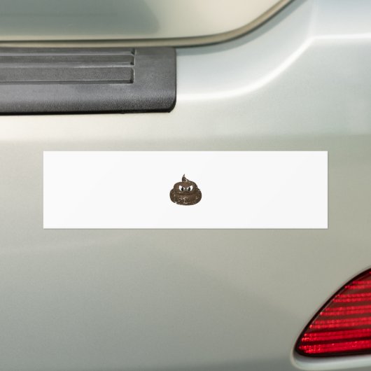 Poop voor de Cartoon van de benedenverdieping Bumpersticker (Op auto)