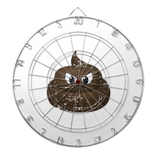 Poop voor de Cartoon van de benedenverdieping Dartbord (Voorkant)