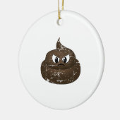 Poop voor de Cartoon van de benedenverdieping Keramisch Ornament (Links)