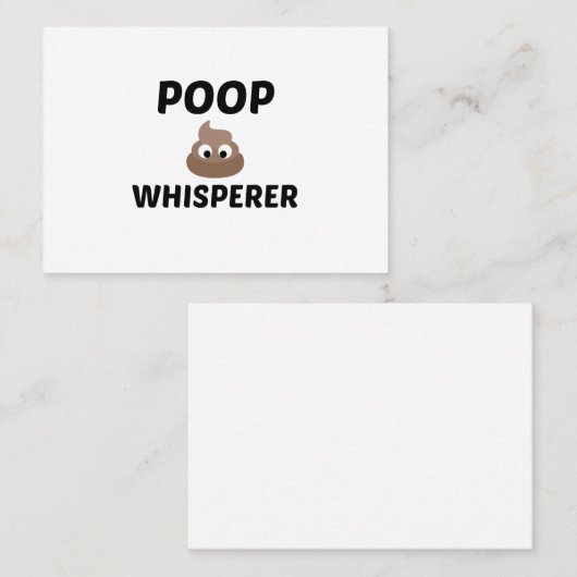 POOP WHISPERER VISITEKAARTJE (Voorkant / Achterkant)