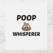 POOP WHISPERER WIJN ETIKET (Enkel label)