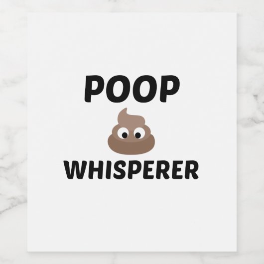 POOP WHISPERER WIJN ETIKET (Enkel label)