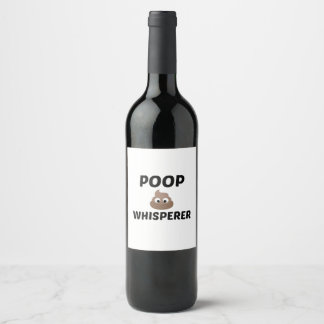 POOP WHISPERER WIJN ETIKET