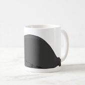 Pooped Pig Cute Black Dark Gray Guinee Pig Koffiemok (Voorkant rechts)