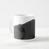 Pooped Pig Cute Black Dark Gray Guinee Pig Koffiemok (Voorkant links)