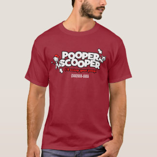 Pooper Scooper business promotionele t shirt
