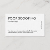 Pooper Scooper Visitekaartje (Achterkant)