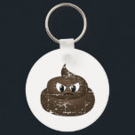 Poopgordel voor hoekvervorming Cartoon Sleutelhanger<br><div class="desc">Een tekening van een boze poep. Cartoon karakter met een verstoord effect.</div>