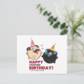 Poopie en Doopie Verjaardag Briefkaart (Staand voorkant)