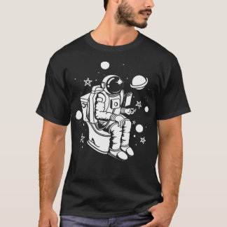 Poopin Astronaut In De Ruimte Grappig Ruimte Gift T-shirt
