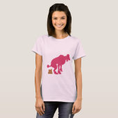 Poopin Roze Podle T Shirt (Voorkant volledig)