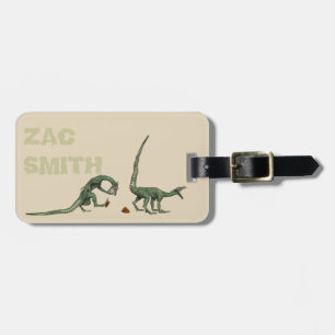 Pooping Dinosaurs Personnalized Bagagelabel