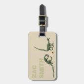 Pooping Dinosaurs Personnalized Bagagelabel (Voorkant verticaal)