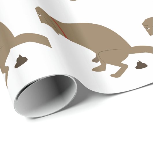 Pooping Dog Cadeaupapier (Rol Hoek)