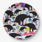 Pooping Dog Verjaardagsfeestje Papieren Bordje (Voorkant)