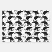 Pooping Dog Verjaardagsfeestpatroon Inpakpapier Vel (Voorkant 3)