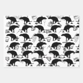 Pooping Dog Verjaardagsfeestpatroon Inpakpapier Vel (Voorkant 2)