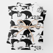 Pooping Dog Verjaardagsfeestpatroon Inpakpapier Vel (In situ)