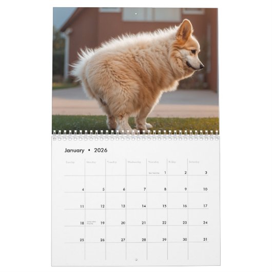 Pooping Dogs Kalender 2026 (Jan 2026)