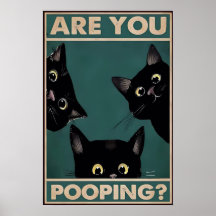 Pooping? Grappige zwarte katten