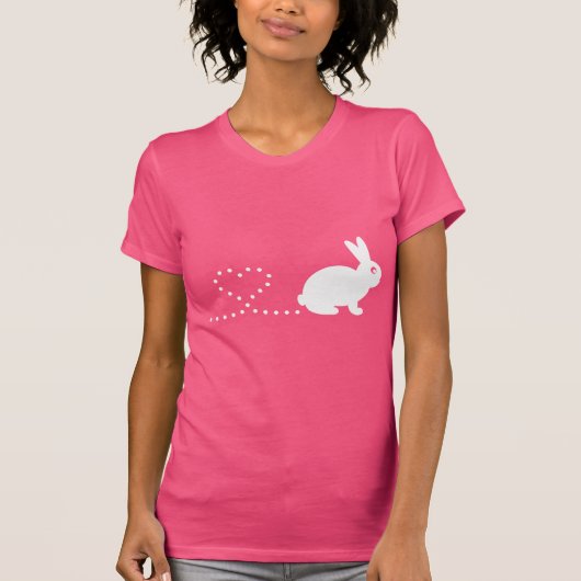 Pooping Hart Konijn Vrouwen T-shirt (Voorkant)