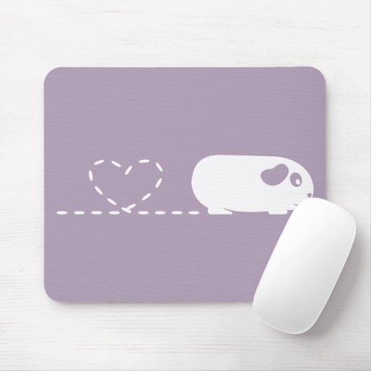 Pooping Heart Guinee Pig Mousemat Muismat (Met muis)
