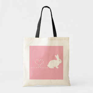 Pooping Heart Rabbit Shopping Bag Tote Bag