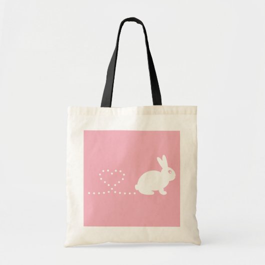 Pooping Heart Rabbit Shopping Bag Tote Bag (Voorkant)